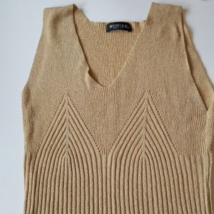 Mingle USA Tan Sleeveless Top Size M/L